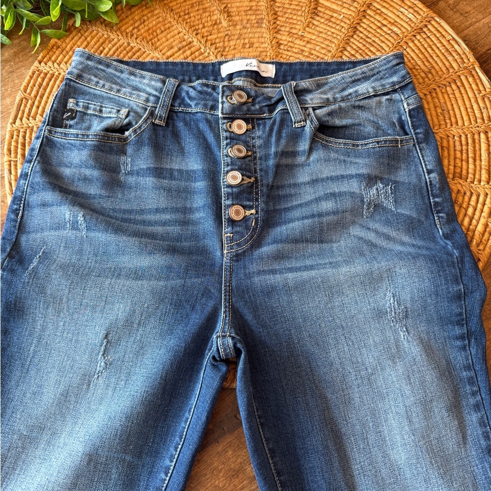 KanCan High Rise Distressed Blue Jeans - Picture 5 of 15